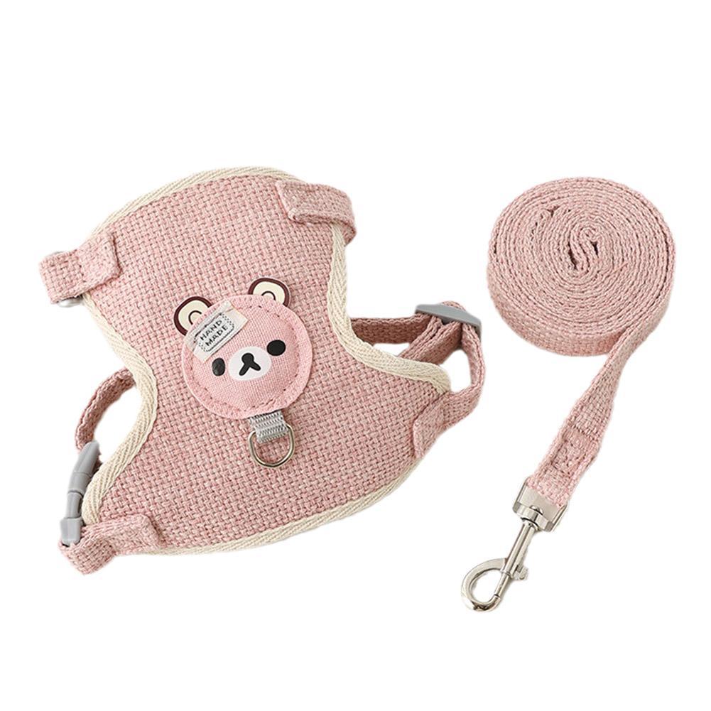 Lovely Small Pet Vest Chest Strap Dog Leash Traction Rope Walking Dog Cat Bunny Vest Harness Poodle Collar Leash Dog Accessories