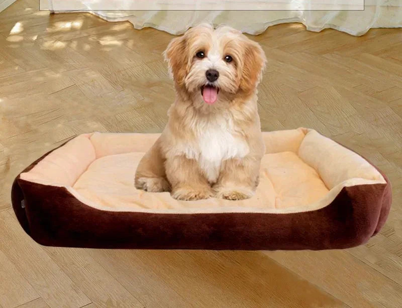 Large Pet House Dog Bed Cat Mat Long Plush Deep Sleeping Warm Soft Small Dog Cushion Calm Beds for Puppy Chihuahua
