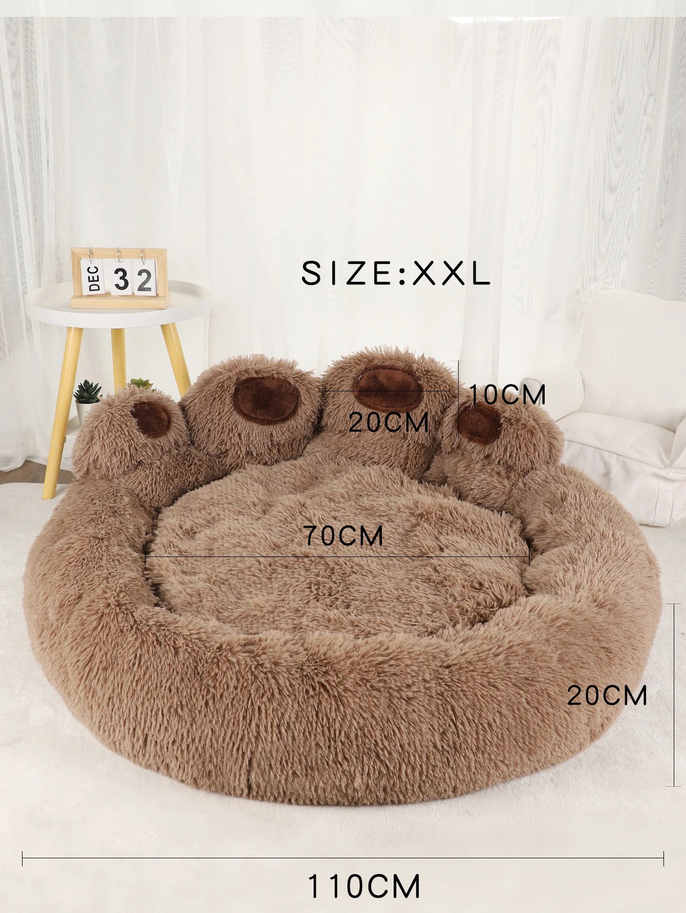 Fluffy Dog Bed Winter Warm Large Pet Products Small Sofa Baskets Pets Kennel Mat Puppy Cats Supplies Basket Blanket Accessories