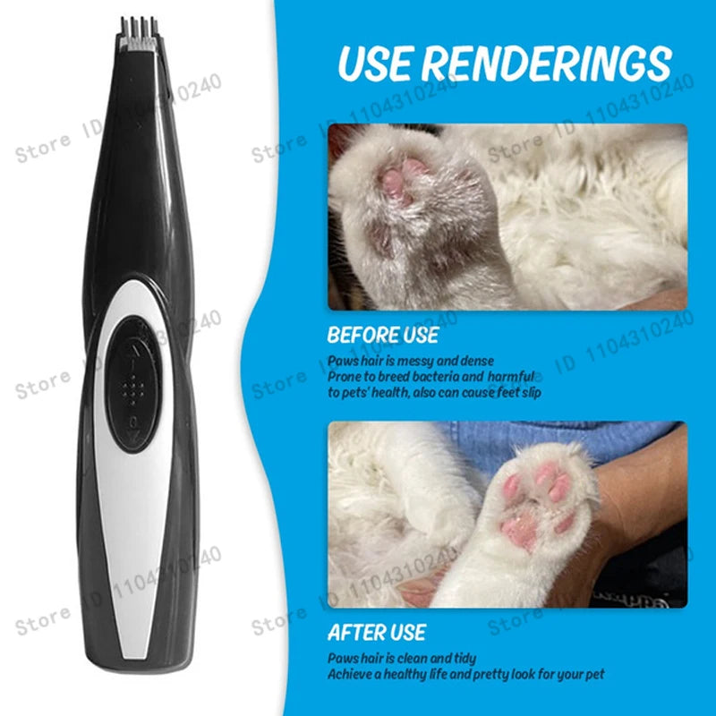Electric Pet Clipper Grooming Kit for Dogs Reachageable Trimmer Haircut Cat Hair Cutting Remover Quiet Nail Grinder Machine Set