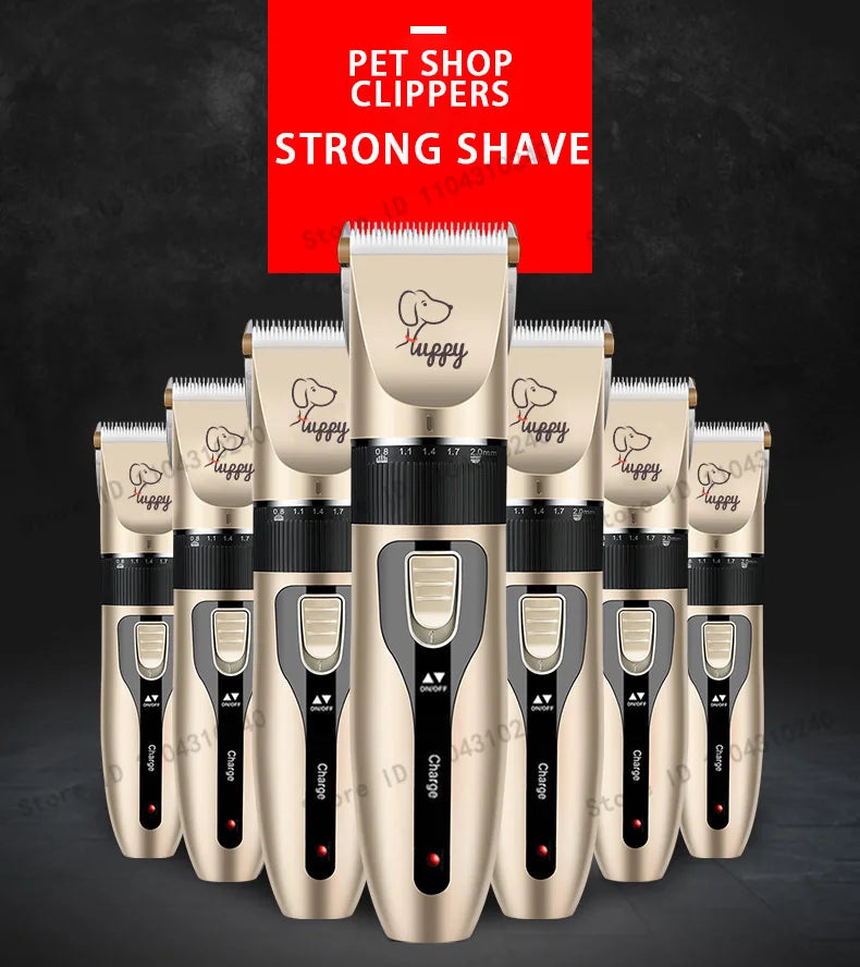 Electric Pet Clipper Grooming Kit for Dogs Reachageable Trimmer Haircut Cat Hair Cutting Remover Quiet Nail Grinder Machine Set