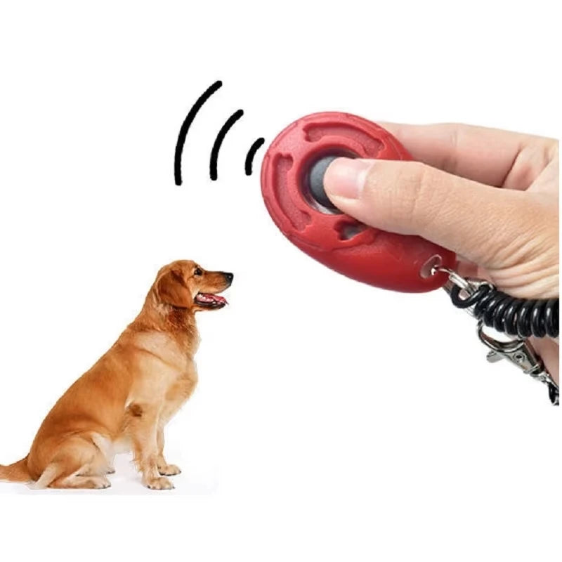 Dog Training Clicker Aid Adjustable WristStrap Sound Plastic Pet Cat Click Trainer Key Chain Dog Repeller Dog Supplies ﻿