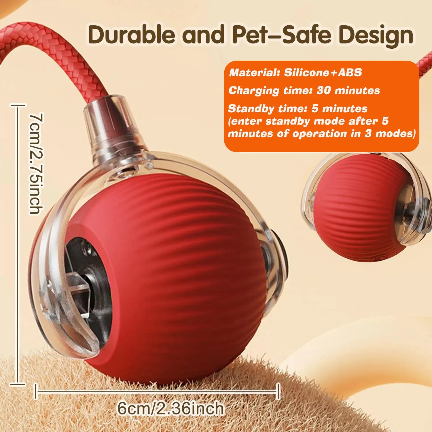 New Dog Interactive Ball Toy,Automatic Rolling Dog Ball Rechargeable,Smart Puppy Interactive Toy,Intelligent Balls Toy for Dogs